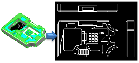 3面図投影機能